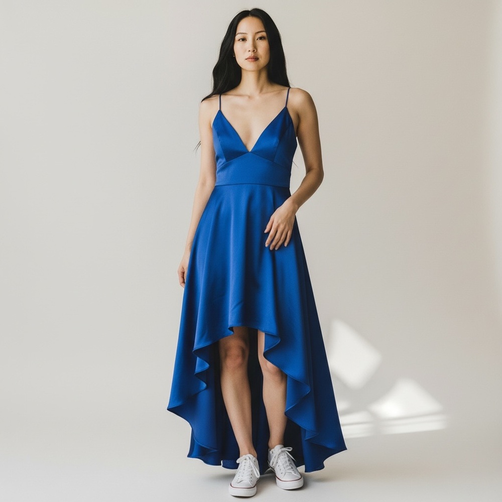 NBD Caleb Gown Hi-Low Cobalt Blue XXS NWT